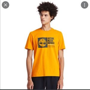Mens Timberland T Shirt Orange. (New)